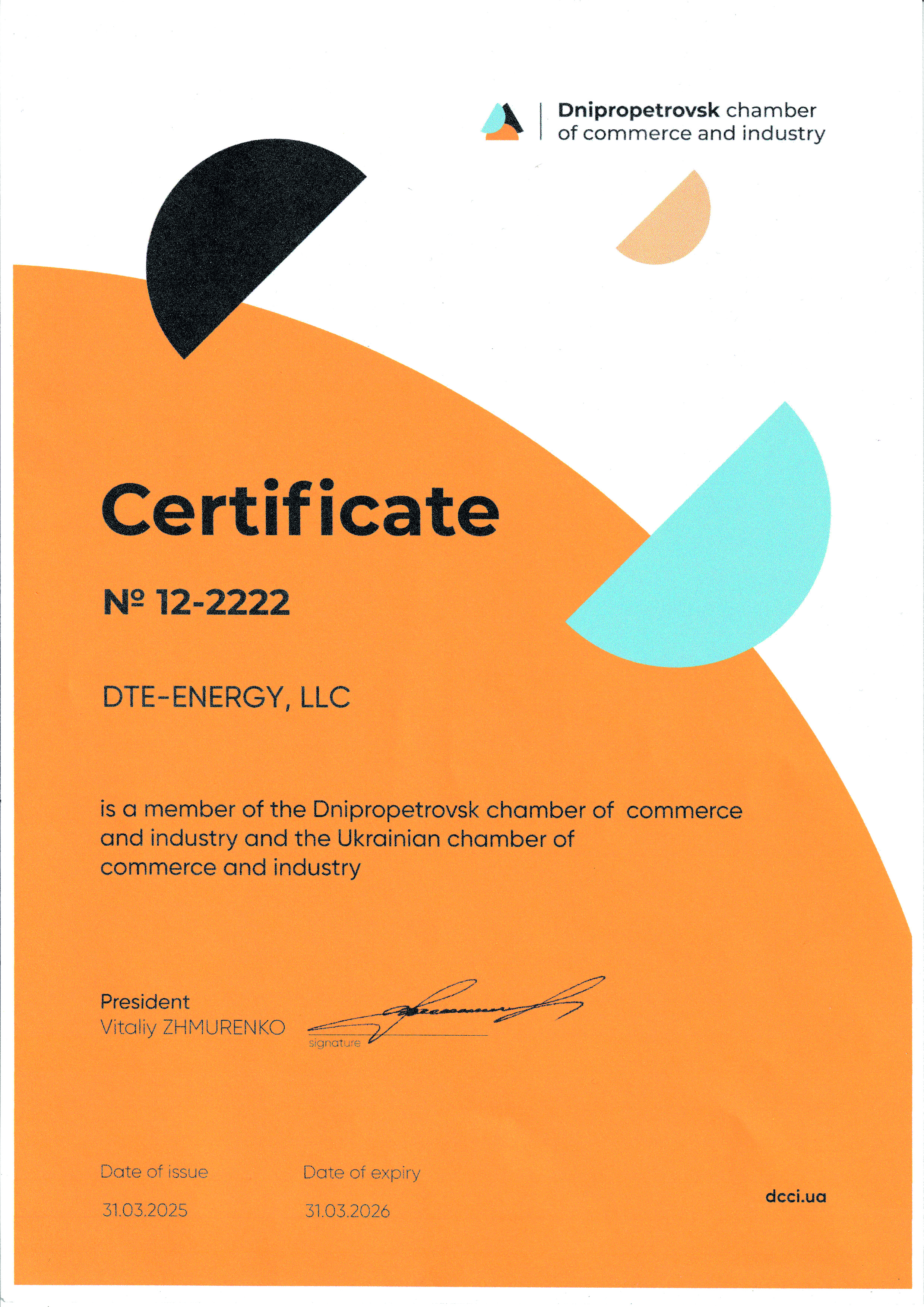 Certificate